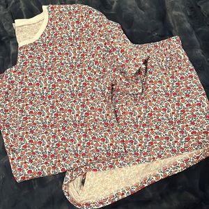 minnow x LAKE Pima Weekend Shorts Set in Americana Floral - XL